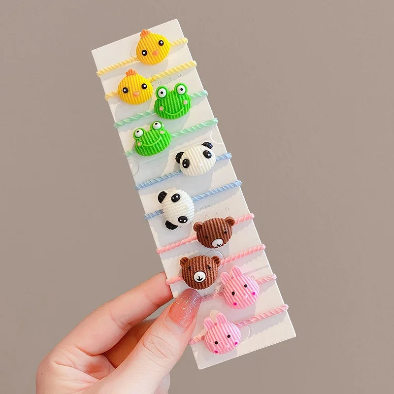 Vibrant flower design elastic hair bands, ideal for girls' fashion & party favors.