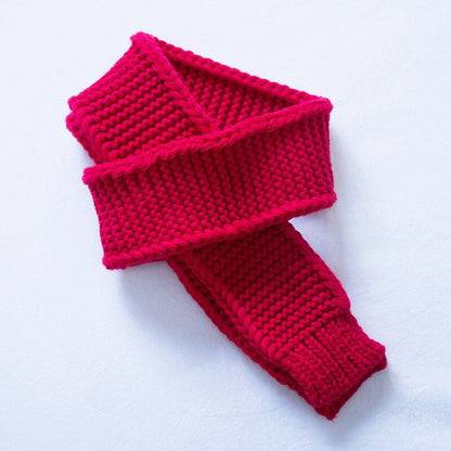 Orange knitted infinity scarf, perfect neck warmer for active girls in winter