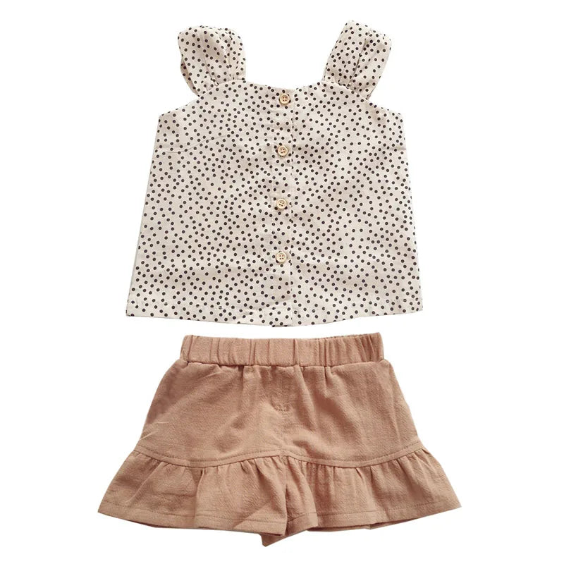 Girls Cotton Summer Outfit Set