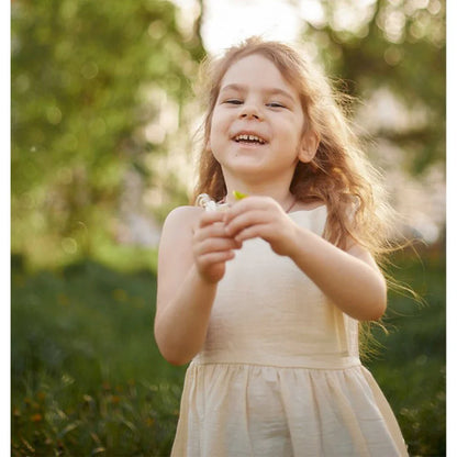 Girls' Cotton Summer Suspender Dress with Pocket