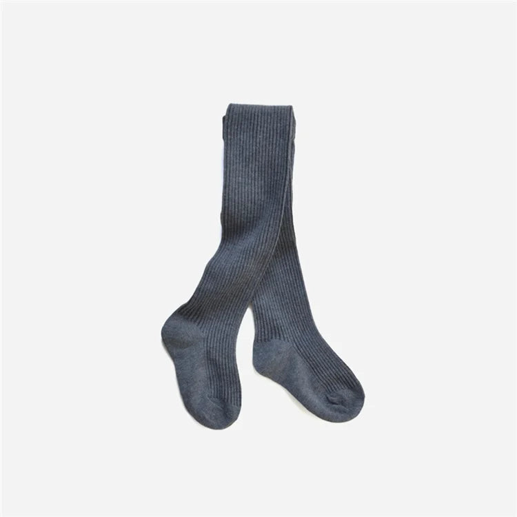 Girls' cotton knitted tights in a rich burgundy, a stylish choice for autumn wear and kids hosiery.