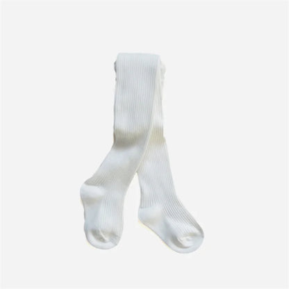 Girls' breathable cotton knitted tights, ideal for active play during spring and autumn seasons.