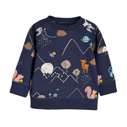 Fashionable girls' sweater, 100% cotton, featuring an adorable cat and heart motif, winter ready