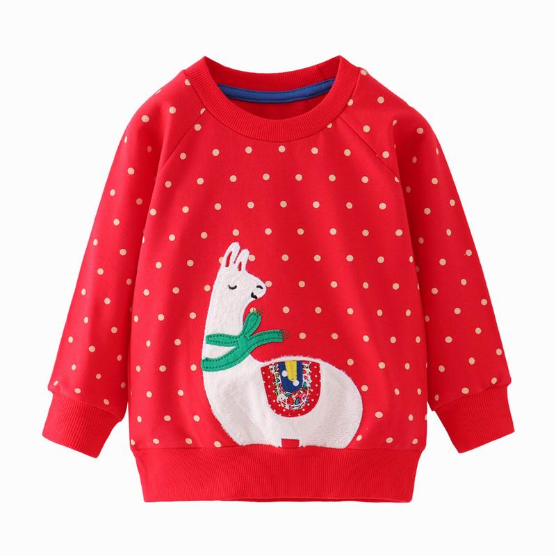 Girls' winter sweater, cotton blend, features adorable cat and heart print, ideal for toddlers