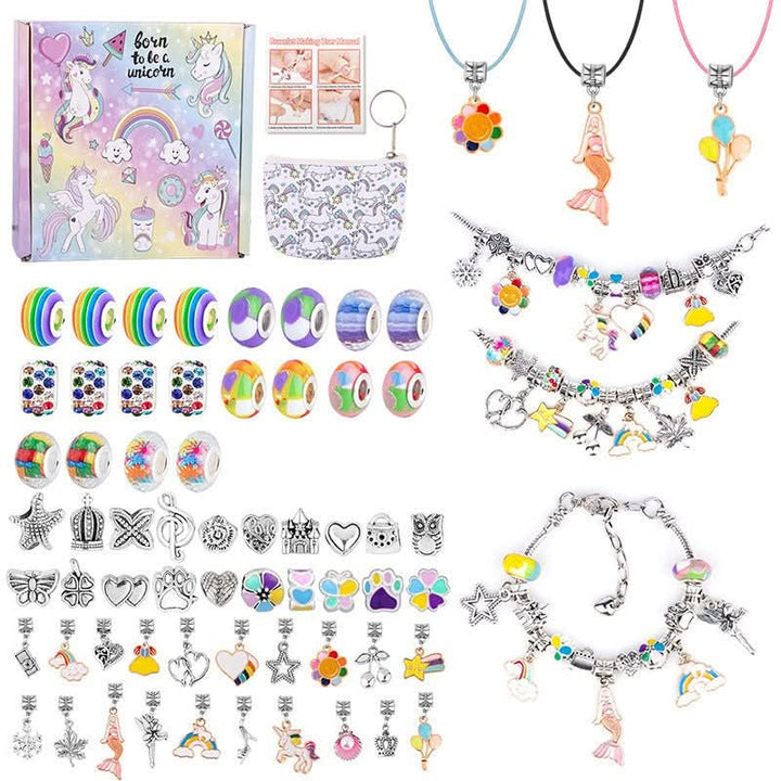 Unique gift for girls: Creative Jewelry Making Kit with sparkling charms, fostering creativity & fun.