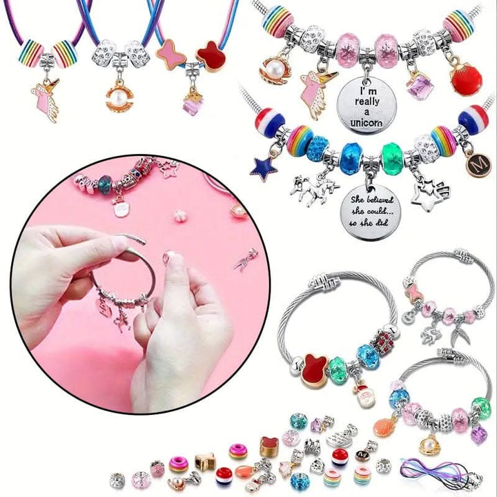 Gift-ready Girls' Creative Jewelry Making Kit, a unique present for girls who love DIY crafts & sparkling charms.