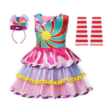 Handcrafted girls crochet top candy party dress, a charming addition to children's fashion.