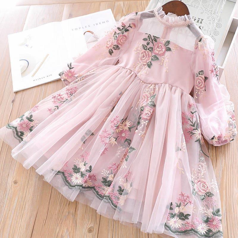 A collection of girls' sequin long sleeve princess dresses in various colors, suitable for children's parties.