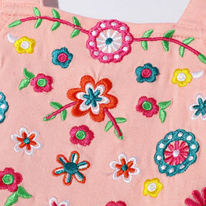 Kids fashion: A-line sleeveless floral dress for girls, ideal casual summer wear