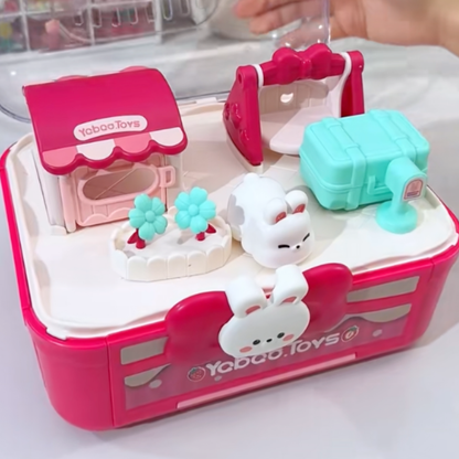 Girls' interactive pet playhouse toy with pink accessories for pretend pet care and imaginative play, educational gift