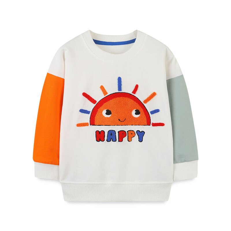 Back view of girls' magical unicorn pullover sweater, comfortable cotton kids clothing