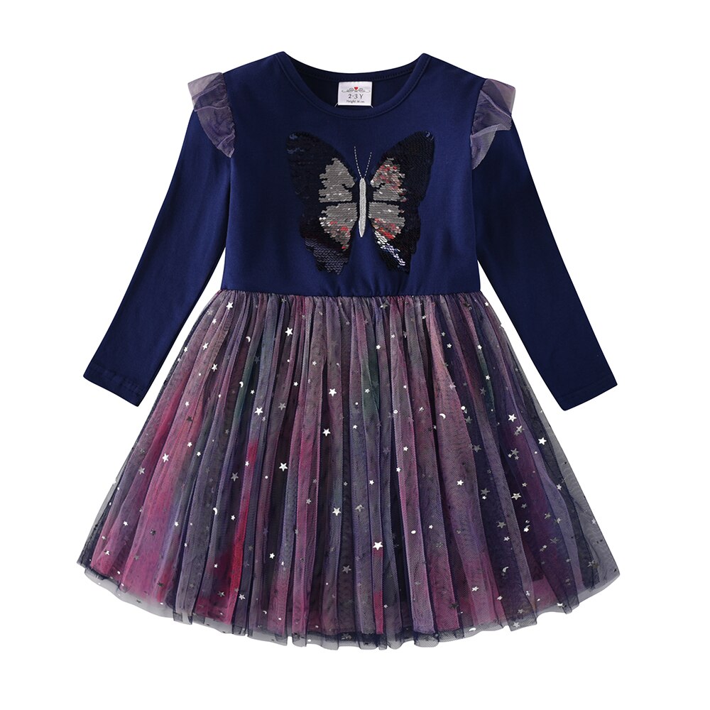 Girls' play dress: magical unicorn motif & fluffy layered skirt. Durable cotton for active toddlers.
