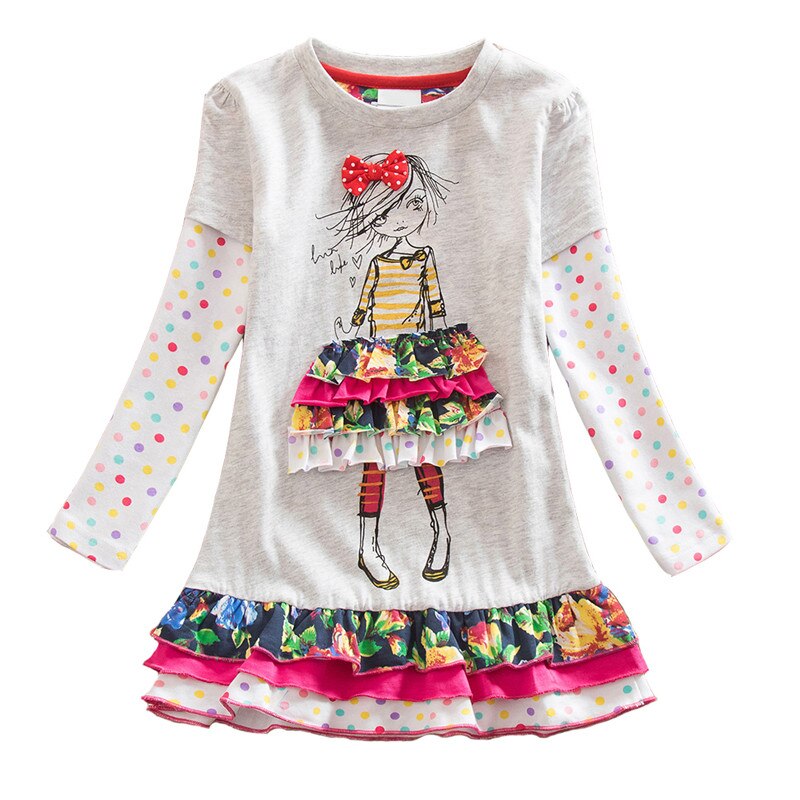 Stylish girls' unicorn dress with enchanting layered skirt design. Perfect kids' fashion for magical adventures.