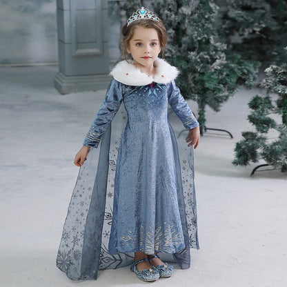 Holiday girl's unicorn princess dress with elegant wings, perfect for themed parties and dress-up fun.