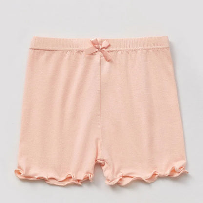 Girls' underpants: modal safety shorts featuring a charming bow and soft feel