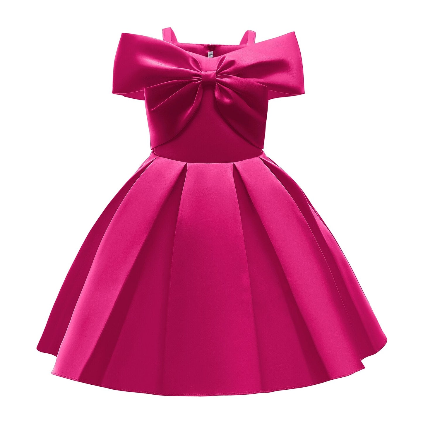 Children's off-shoulder twinkle star dress, a lovely party ballgown for young princesses.