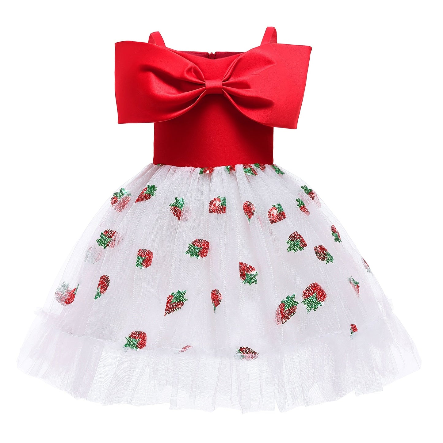 Off-shoulder princess dress for girls, featuring glittering stars, suitable for any party or event.