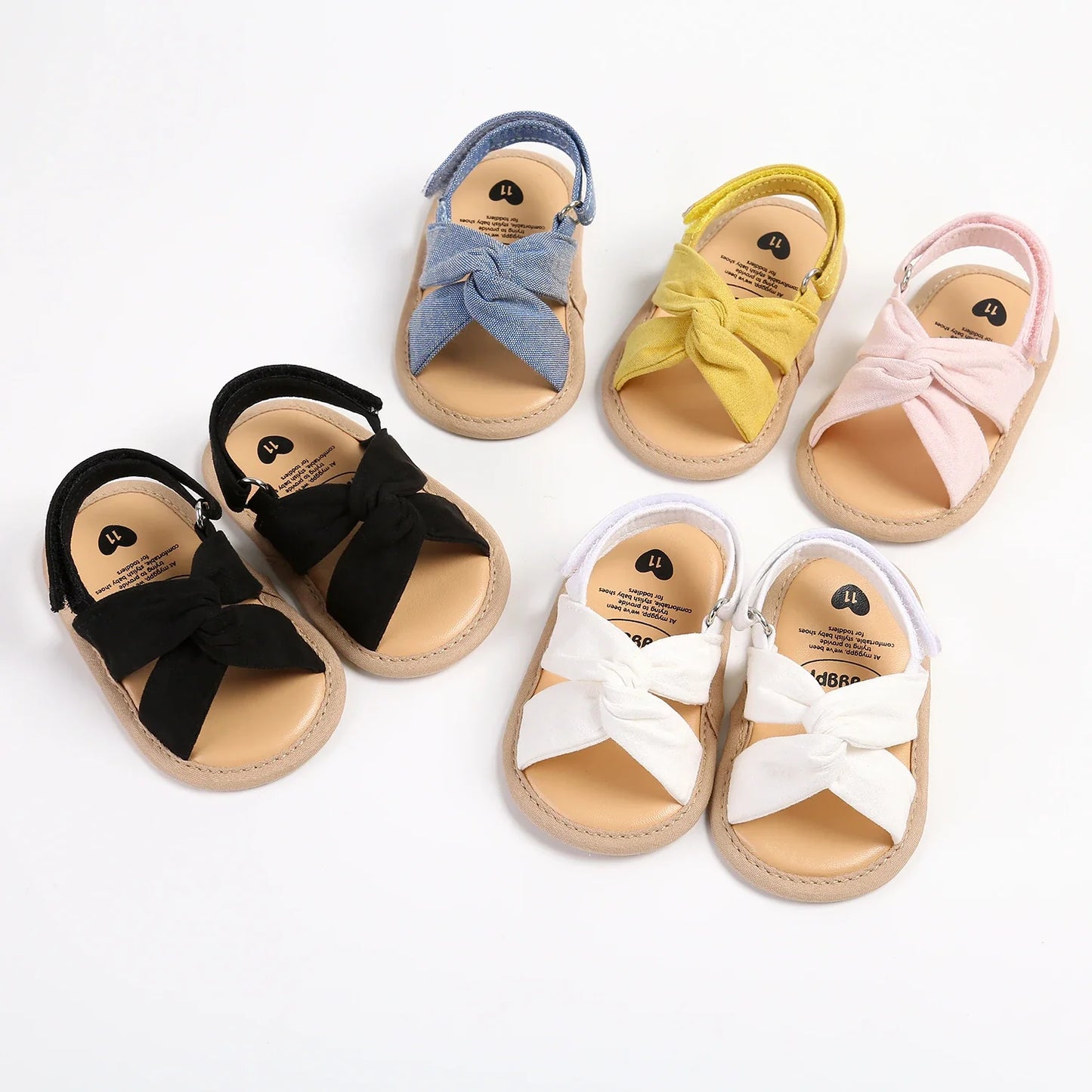 Girls' baby sandals in princess style with an adorable bow-knot and non-slip bottom