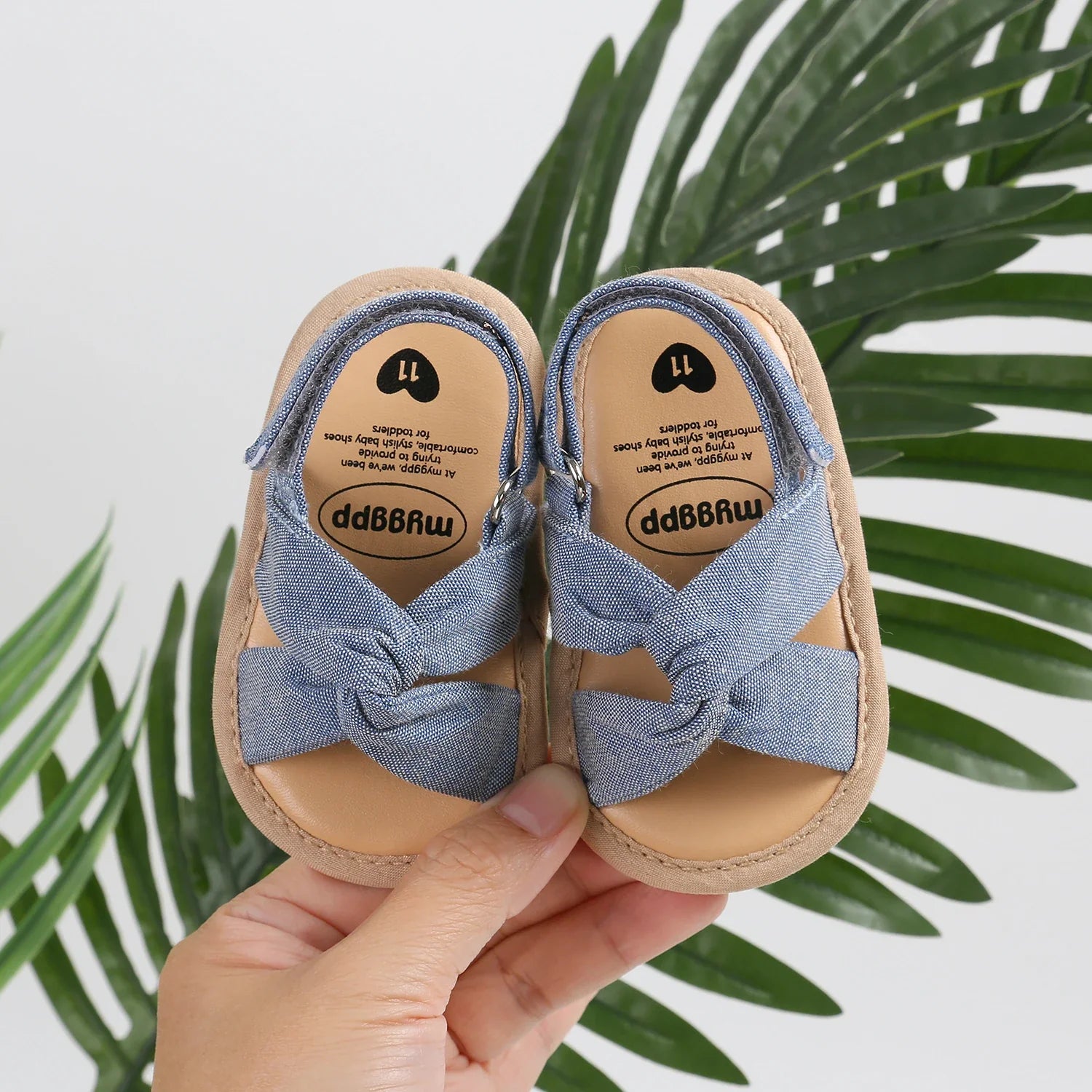 Comfortable soft sole girls' bow-knot princess sandals, perfect non-slip shoes for babies
