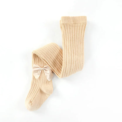 Comfortable girls' all-season cotton socks with elegant bow, suitable for princess themed parties