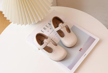 Girls' retro T-strap flats in a gift box, perfect vintage princess dress shoes present for kids