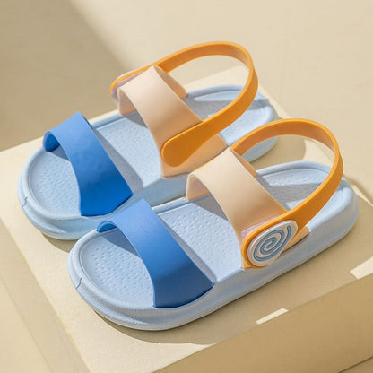 Girls' summer sandals with secure straps, soft sole, and lightweight design for kids footwear.