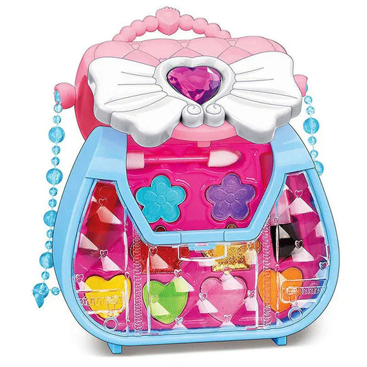 Girls' pretend makeup play set with colorful toy accessories for creative role play fun