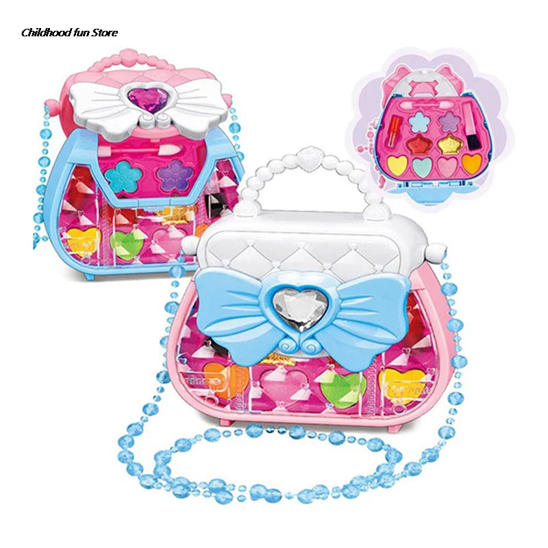 Kids' pretend makeup kit, a vibrant educational toy for girls, ideal for imaginative play
