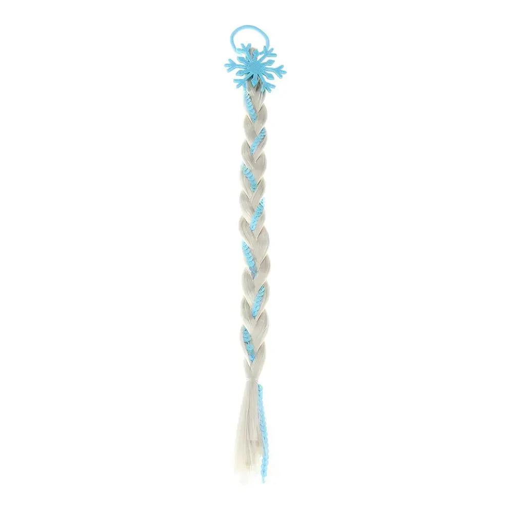 Toddler hair accessory: rainbow braided wig hair tie extensions, perfect for colorful hair styles