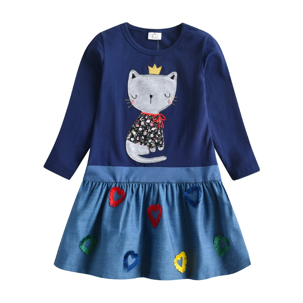 Infant girl's sequin rabbit long sleeve t-shirt dress, a comfortable and stylish baby clothing item.