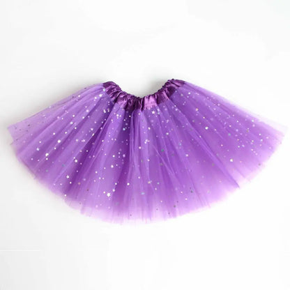 Girls' fancy pink sparkle tutu skirt, an essential for dance class or imaginative dress-up fun