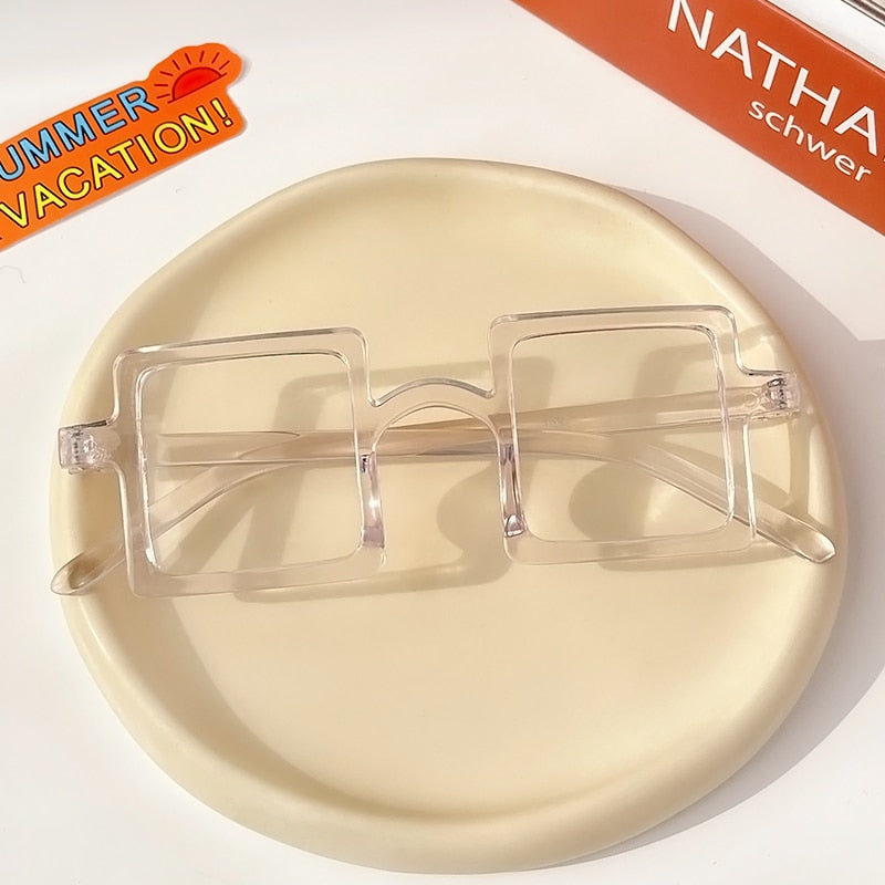 Girls' geometric rectangle sunglasses, kids UV protection eyewear, stylish children's fashion shades.