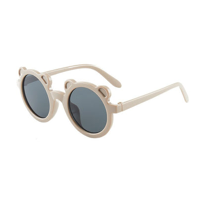 Girls' chic mirrored green sunglasses, trendy children's fashion eyewear for outdoor