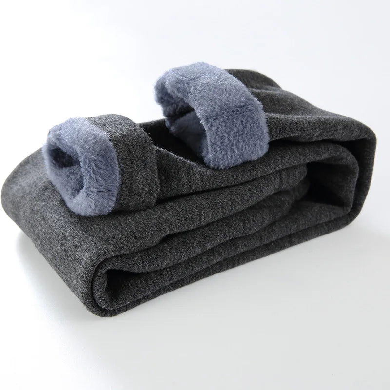 Girls' velvet dot leggings, versatile warm pants for various outfits