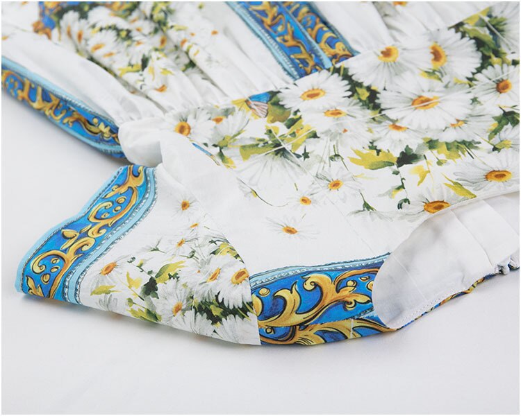 Comfortable cotton blend vintage floral dress for girls, ideal for summer parties & kids fashion.