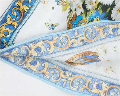 Girls' vintage floral party dress, a stylish and comfortable cotton blend summer dress for kids fashion.