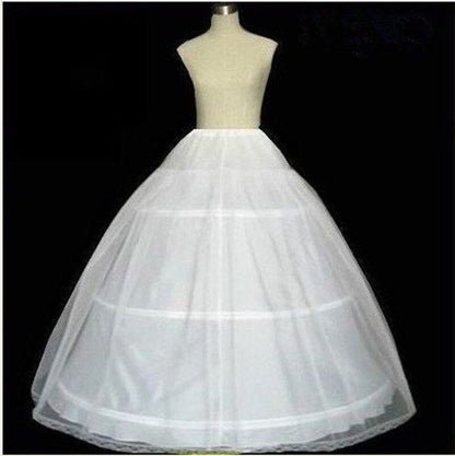 Costume accessory: Kids' white spandex petticoat with double hoops and lace detailing