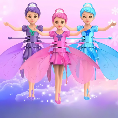 Glowing flying fairy toy with hand sensor, perfect for interactive kids' play and gifts.