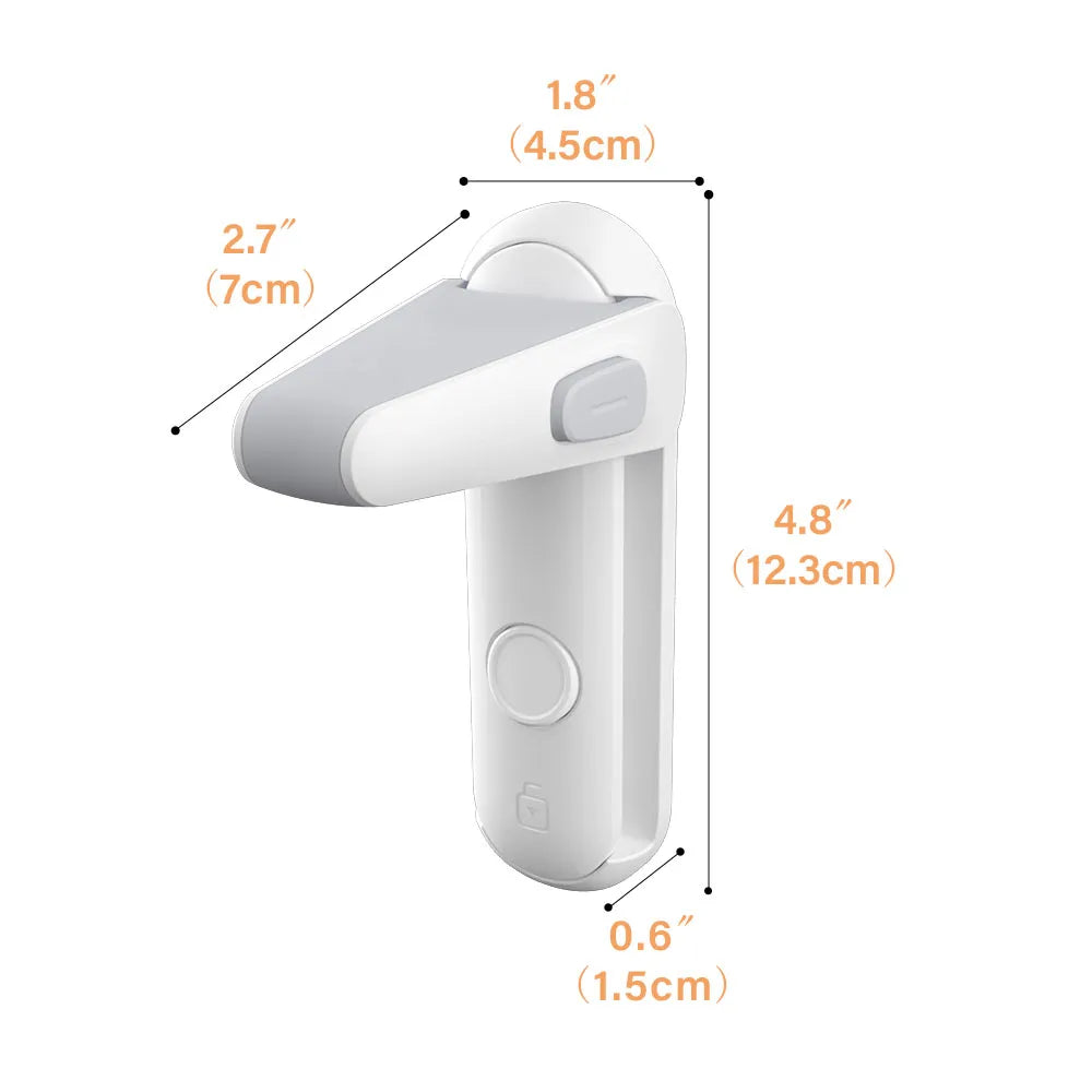 Set of 2 gray baby safety door lever locks for peace of mind, strong adhesive
