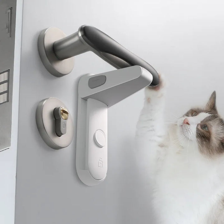 Easy install child safety door lever lock with 3M adhesive, perfect for baby proofing
