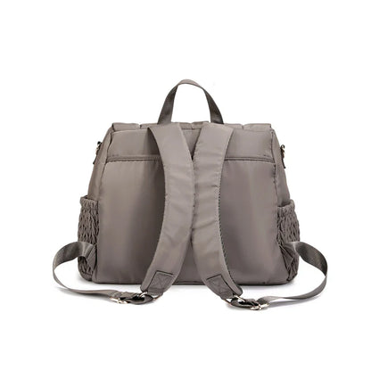 Waterproof diaper bag set: gray backpack and three baby bottle bags, essential baby gear