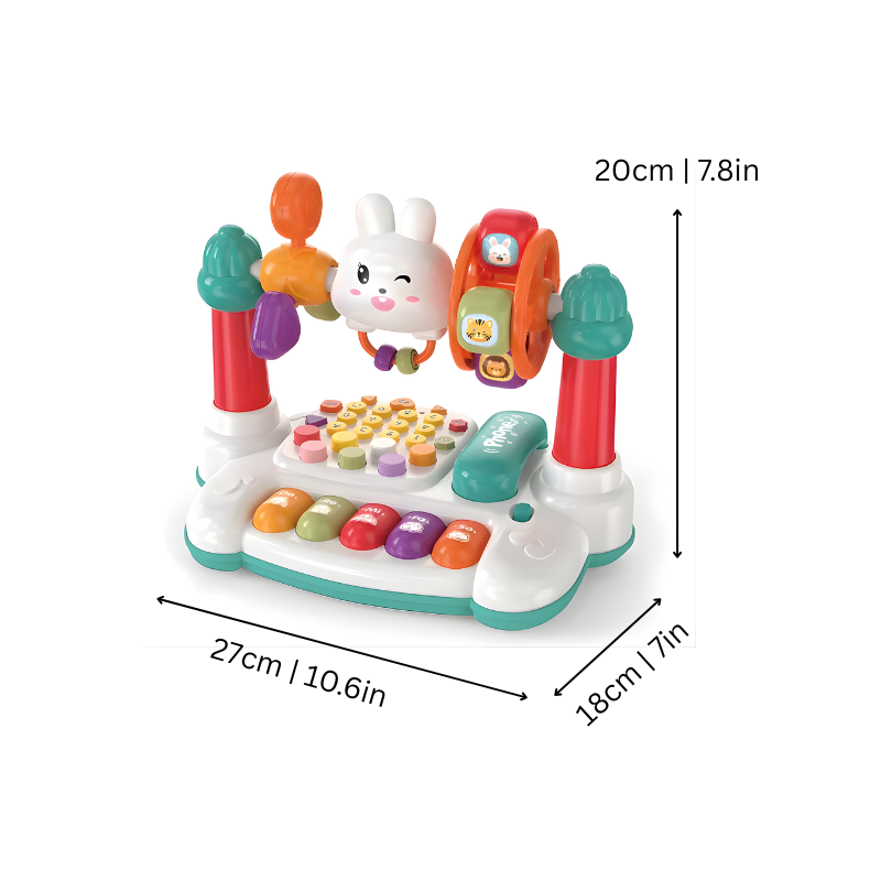 Red educational musical phone toy for kids, teaching numbers and songs.