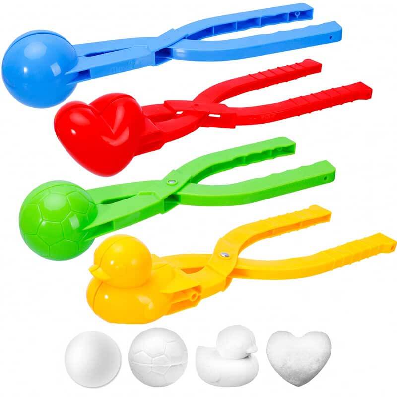 Green dinosaur snowball maker clip, perfect for kids outdoor winter snow fun and family activities.