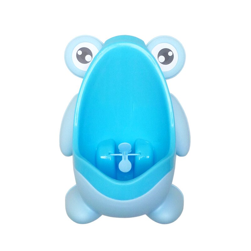 Detailed image of the ABS plastic construction of the frog toddler urinal, a durable children's product