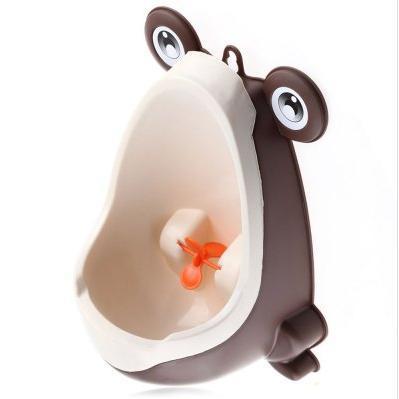 Green frog potty training urinal with target, showcasing kids bath friendly design and easy cleaning