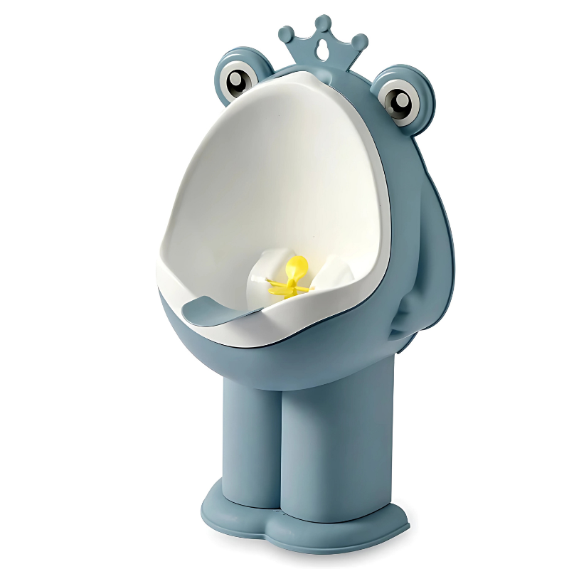 Unisex green frog potty training urinal, a fun and practical solution for toddler hygiene and learning.