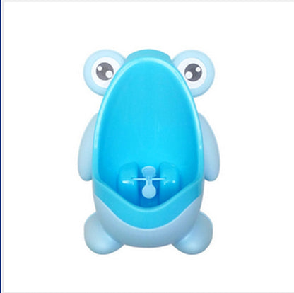 Potty training urinal, green frog design with a windmill, ideal for boys, enhances toilettraining.
