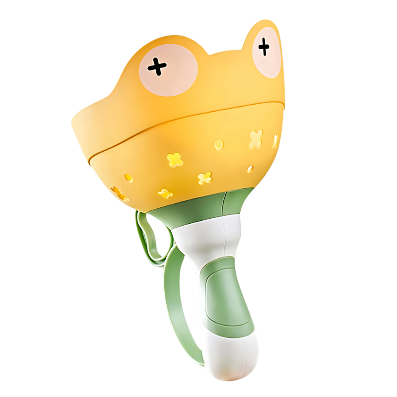 Close-up of a brightly colored disc launcher toy set for kids, encouraging outdoor fun and active motor skill development.