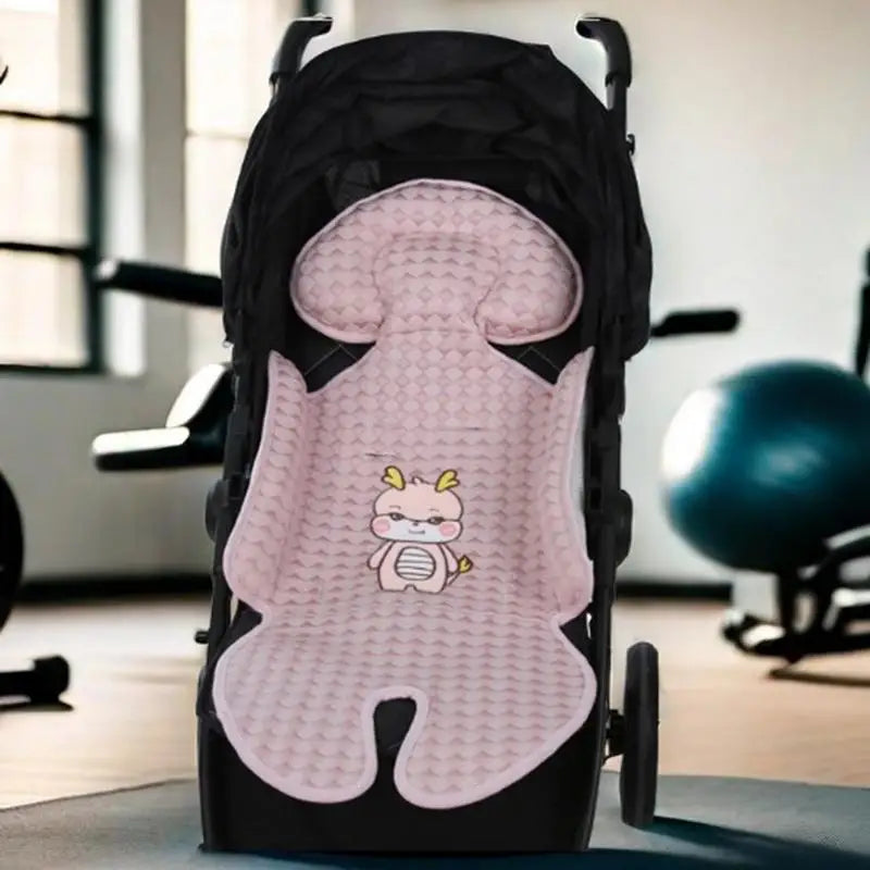 Green unisex stroller cooling pad, breathable baby comfort for summer, infant support car seat liner