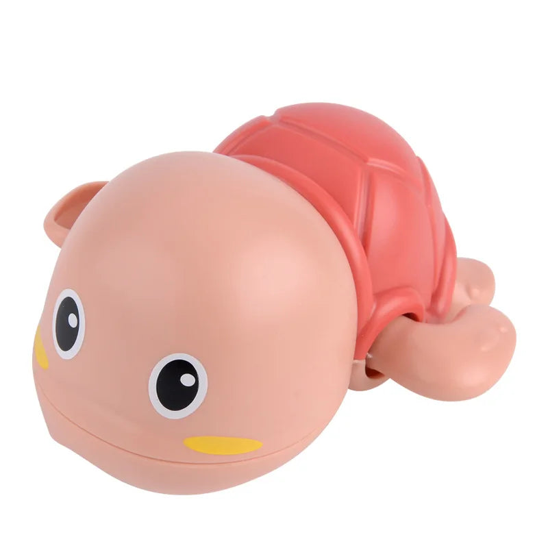 Wind-up swimming turtle bath toy, an interactive water toy for preschool children's bath time fun